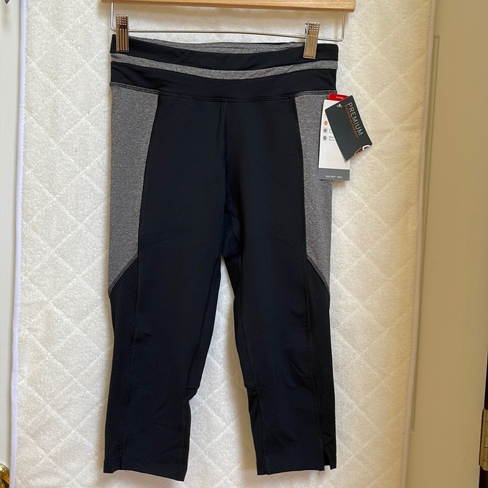 Champion Leggings, Black and Grey, Size XS